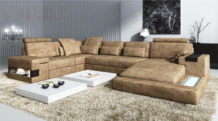 Design U-vormige hoekbank voor in de woonkamer