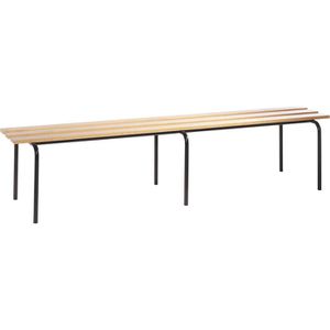 CP-Möbel Umkleidebank 8552-000, Sitzfläche Holz, 200 cm, stapelbar, buche / anthrazit