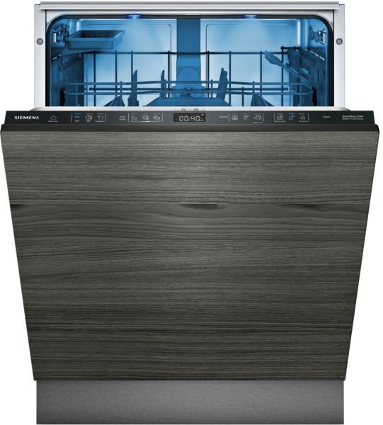 Siemens iQ500 SN65Z802BE, Voll integriert, Standardgröße (60 cm), Schwarz, Berührung, höher, Korb & Schublade
