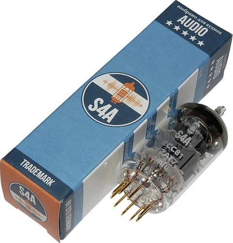 BTB Vertrieb ECC81 S4A Premium Elektronenröhre Selektiert für Audio & Studio Doppeltriode Polzahl: 9 Sockel: Noval Inhalt 1St.