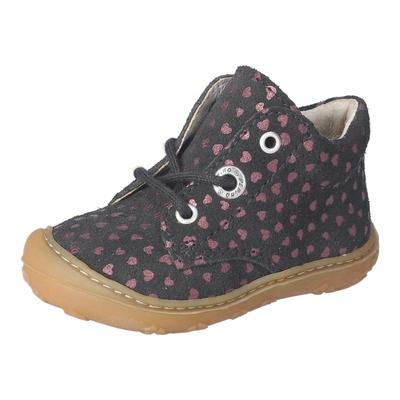 Lauflernschuh PEPINO BY RICOSTA "DOTS", Baby, Gr. 25, Leder, schwarz, Schuhe Lauflernschuh, Schnürschuh m. Weiten-Meßsystem, Leder, Größenschablone zum Download