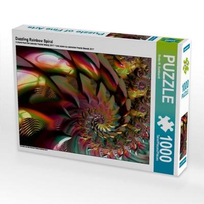 CALVENDO Puzzle Dazzling Rainbow Spiral | 1000 Teile Lege-Größe 64x48cm Foto-Puzzle für glückliche Stunden