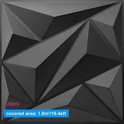 Uplift Essentials 20 Piece 3D Decorative Wall Panel Set 311 Black