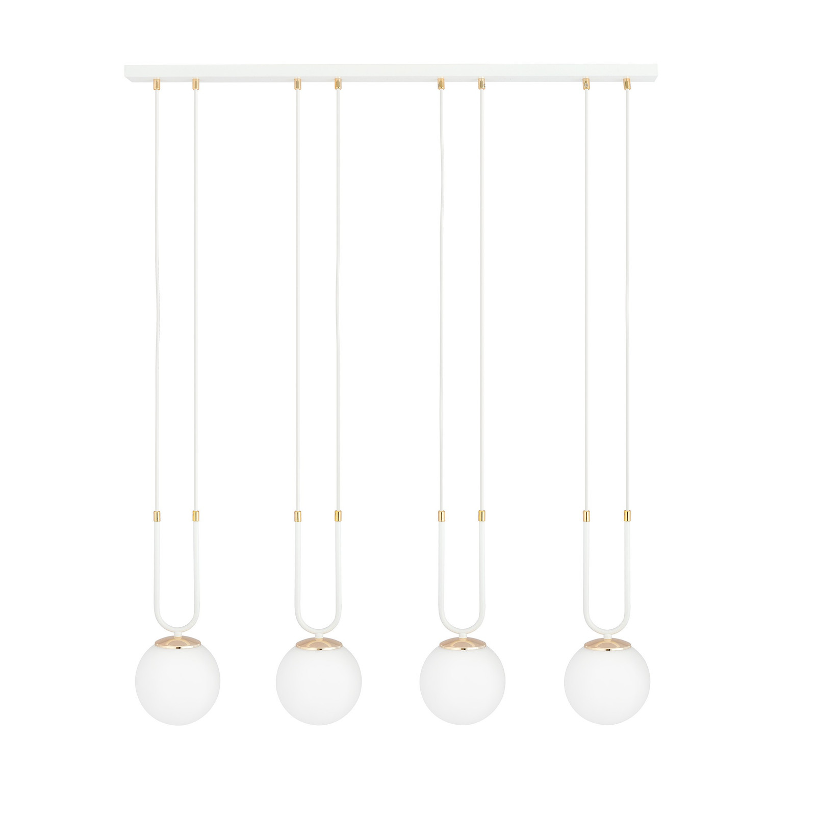 Emibig Hanglamp Glam 4xE14 40W Wit/Opaal 1115/4