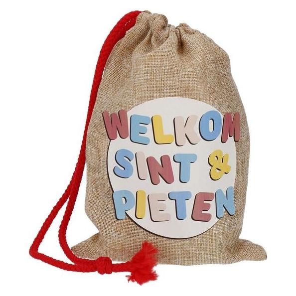 Folat Jute-Lebkuchenbeutel Willkommen Nikolaus & Pieten (1x) (62806540)