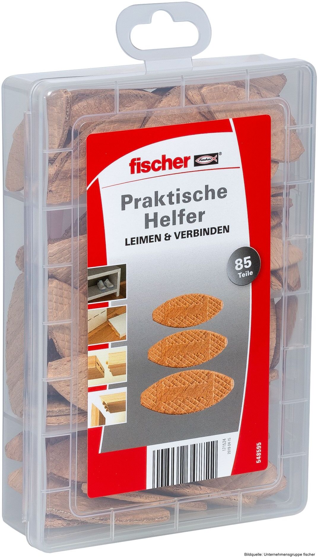 fischerwerke fischer Praktische Helfer Leimen & Verbinden mit Flachdübeln, 85-teilig