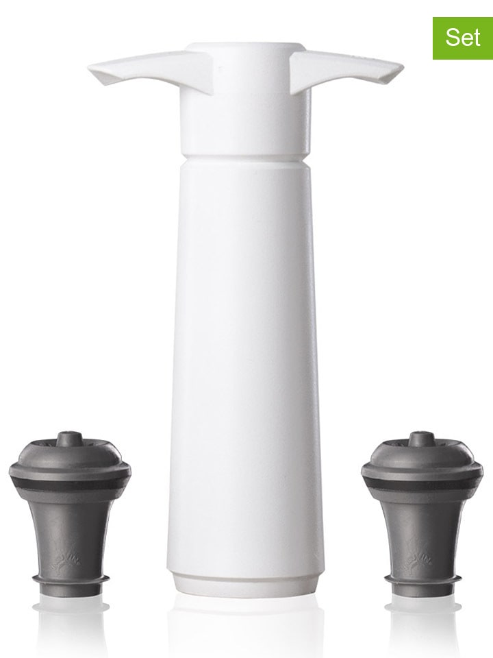 Vacu Vin 3tlg. Weinpumpen-Set in Weiß - onesize