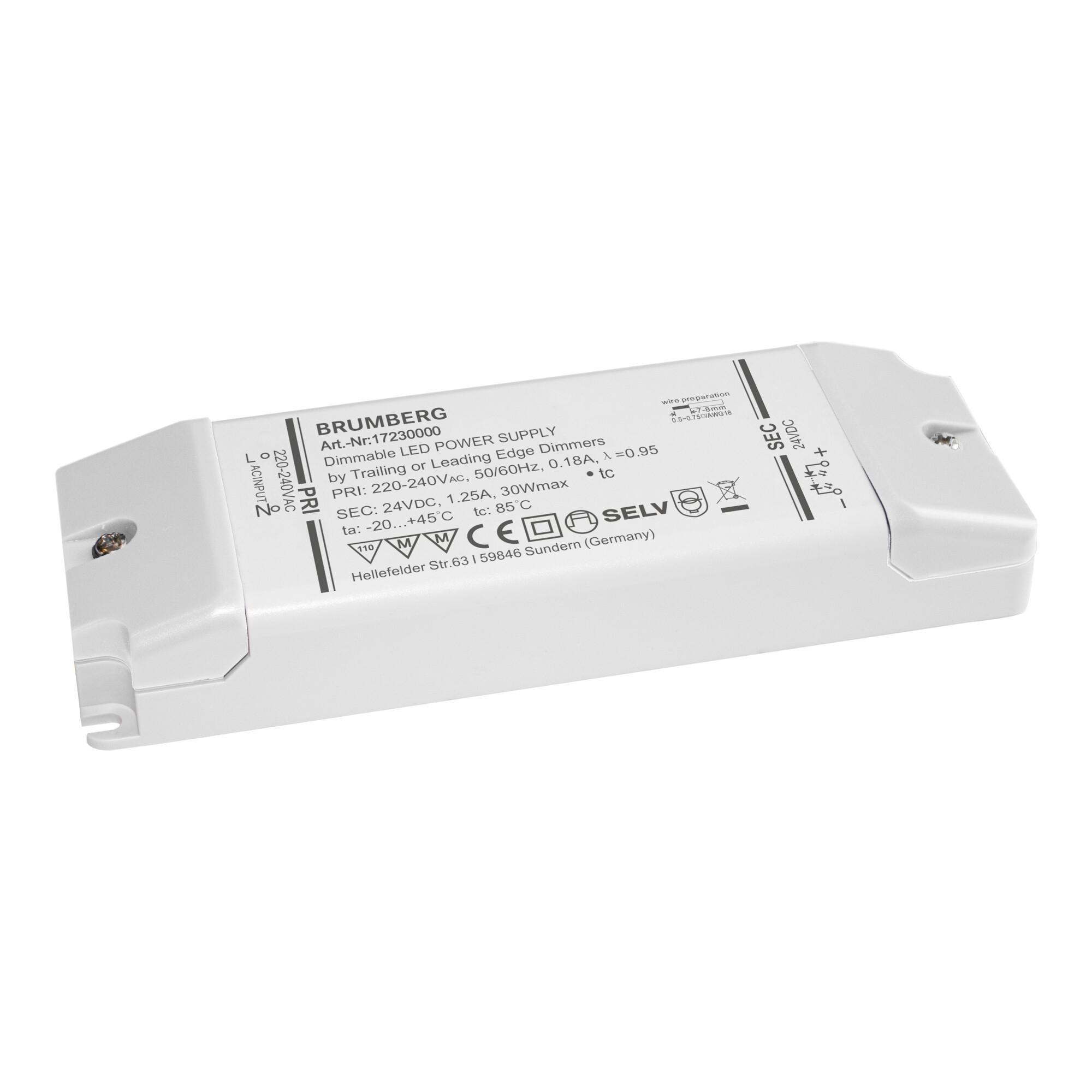 Brumberg Leuchten LED-Netzgerät 5-30W 24V IP20 dimm. Phasenab. 17230000)