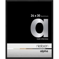 Nielsen Aluminium-Bilderrahmen Alpha  Normalglas / Floatglas / Schwarz Eloxal Ma...
