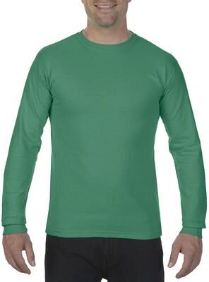 Comfort Colors C6014 Adult Long Sleeve Top in Grass size 3XL   Ringspun Cotton 6014, CC6014