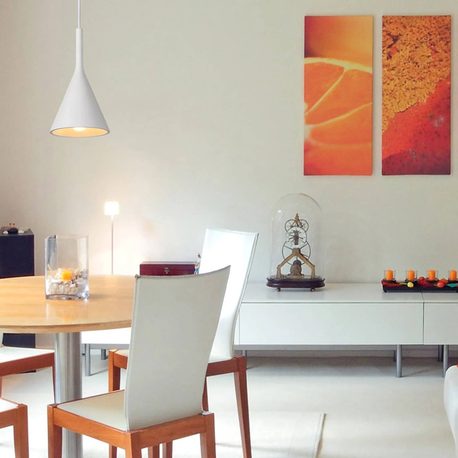 Lucide Gipsy Hanglamp Wit - Modern - Keramiek en Metaal - E27 - Dimbaar