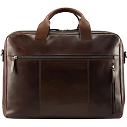 Jost Lund Aktentasche Leder 40.5 cm Laptopfach (16.54", Universal), Notebooktasche, Braun