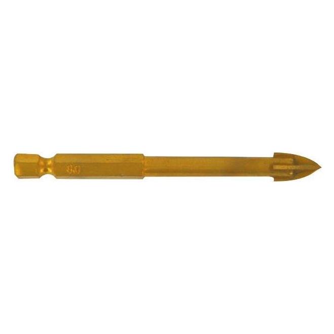 Tivoly Glass and ceramic drill, four edges, 1/4 "HEX shank, Ø6mm (21039569)