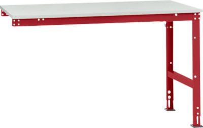 Manuflex Ansatztisch UNIVERSAL Standard, Tischplatte Kunststoff, 1500x1000, rubinrot