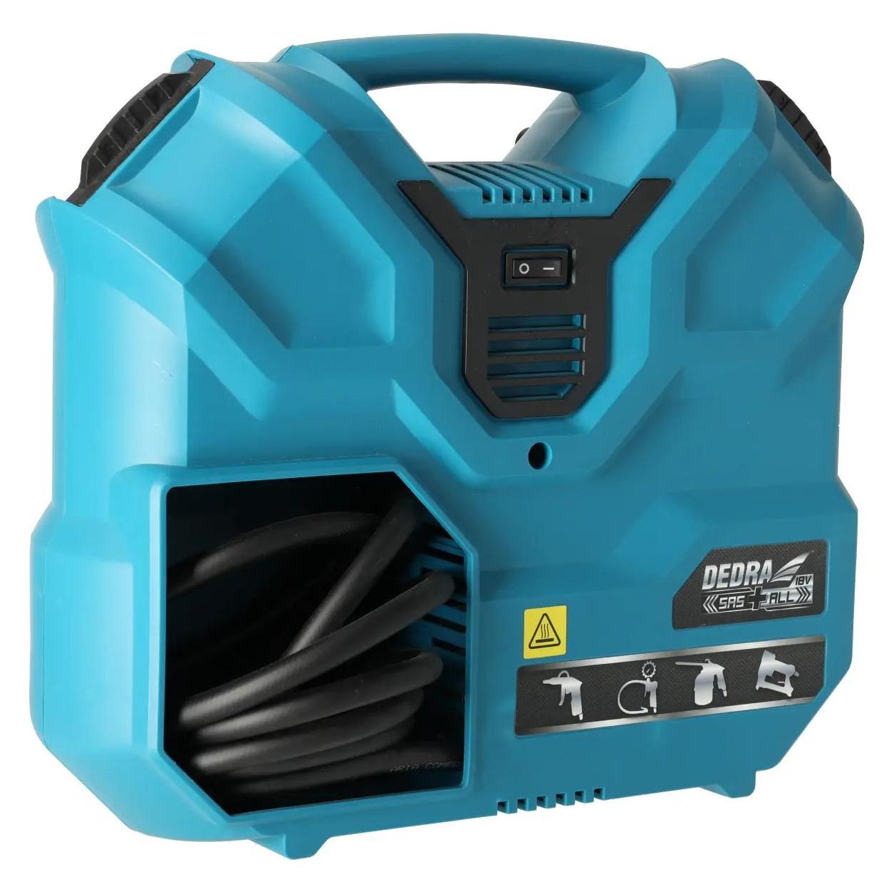 Dedra Akkuloser Luftkompressor 2x18V (90 l, 8 Bar) (DED7076V)
