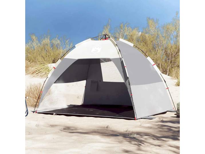 vidaXL Strandzelt 2 Personen Grau Quick Release Wasserdicht