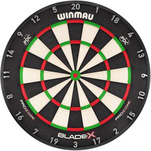 WINMAU Dartscheibe Blade X Pro Core, mit PDC Zertifizierung, aus mehrschichtigem, carbonverstärktem Sisal, für Steeldarts