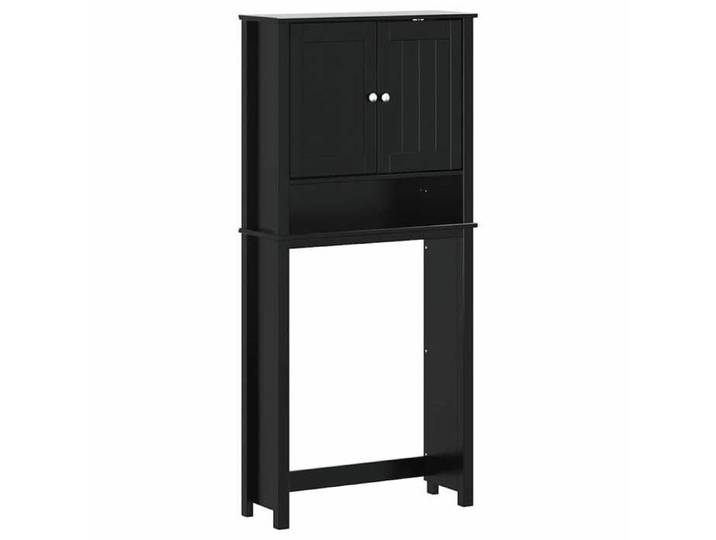 Armoire pour machine à laver BERG noir - bois massif hfw605344