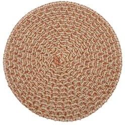 IH Casa Decor Woven Round Paper 2-Tone Placemat Rust & Beige - Set of 12