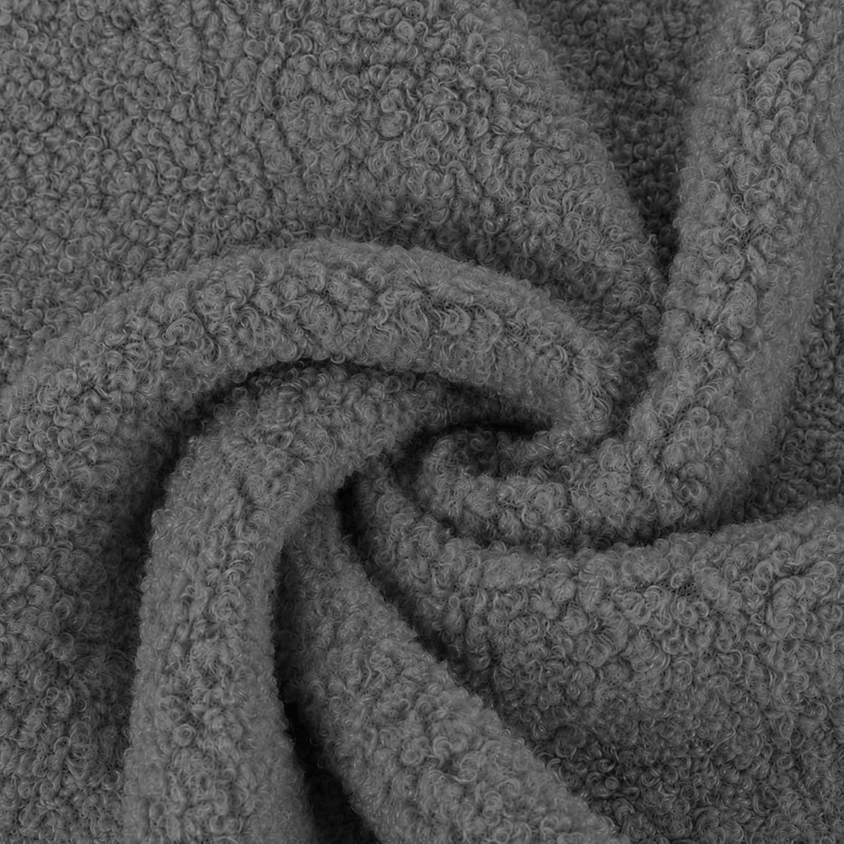 Grijs Boucle stof per meter voor meubels, banken en decoratie