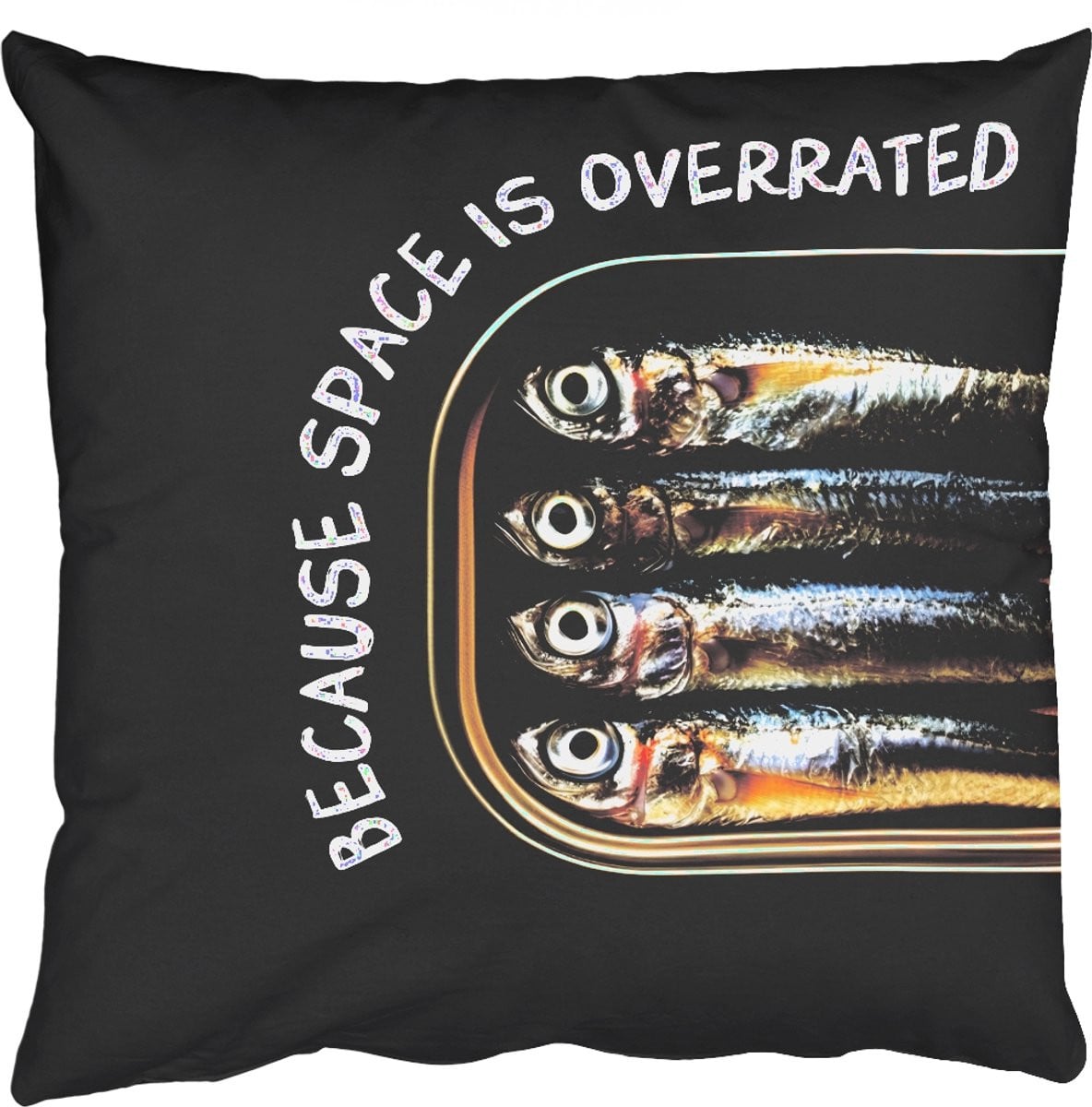 PillowMonkey Sierkussen Sardines Vis Blik - 40 x 40 cm