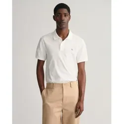 Gant für Herren. 2210 Piqué Regular Fit Shield Poloshirt weiß (XL), Lässig, Baumwolle, Klassisch, Kurzarm