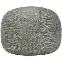 Décoshop26 - Pouf/Fußhocker aus handgeflochtenem Juteseil 45 x 30 cm grüne Jute DEC030015 DEC030015