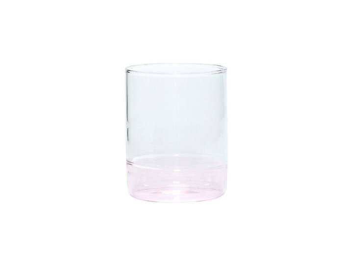 Verre en verre rouge, à eau, fait main, uni - Hübsch, Kiosk - Ø8x