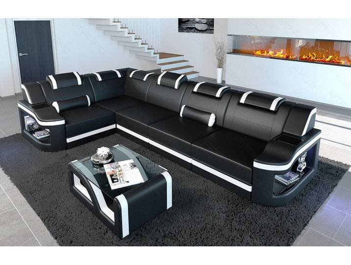 Ecksofa Padua L-Form in Leder