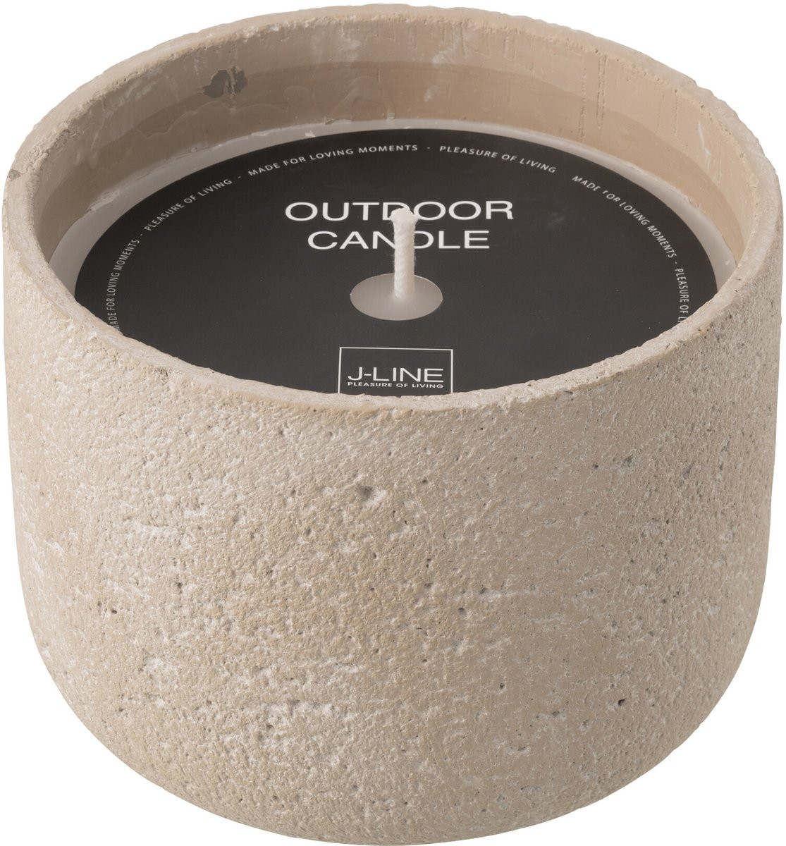 J-Line Buitenkaars Rond - Lichtbeige - Large