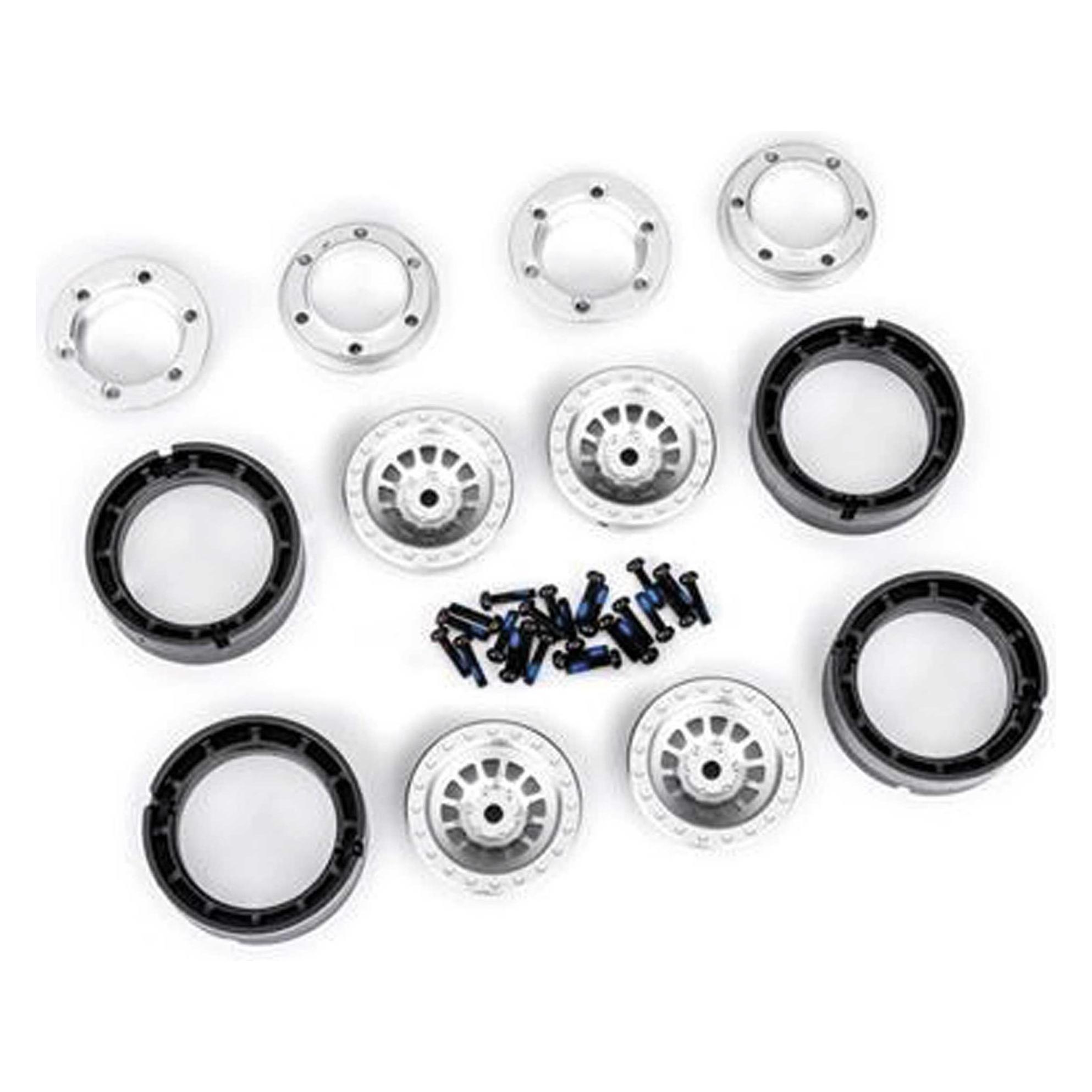 Traxxas ALU-FELGEN 6061-T6 SILBER ELOXIERT MIT KLEINTEILEN (4) TRX-4M (TRX9881-SLVR)