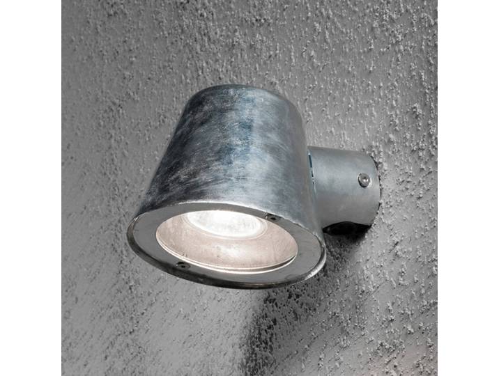 Konstsmide Aussenwandleuchte TRIESTE, dimmbar, alu / grau / zink, Metall, Modern, Wandleuchte außen