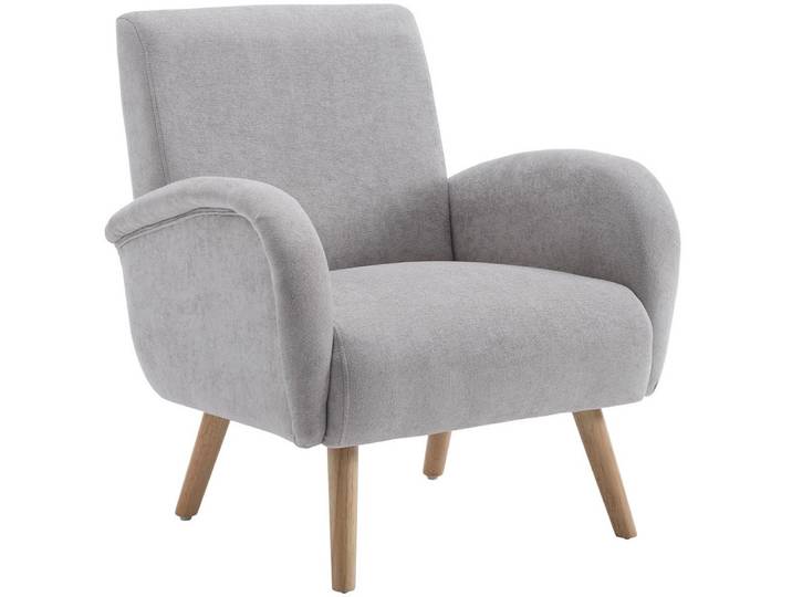 WAHSON OFFICE CHAIRS Sessel Retro Polstersessel mit Verdickte Rückenlehne und Massivholzbeinen