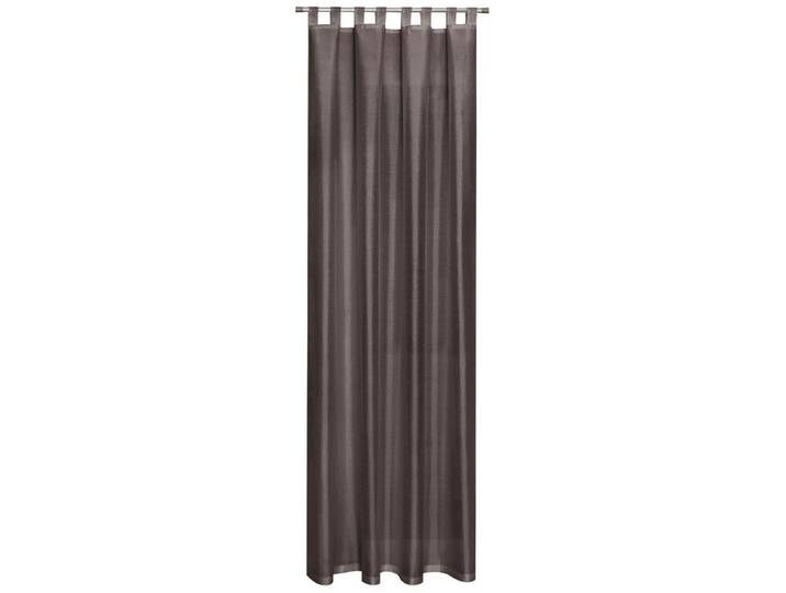 Vorhang GERSTER Silko Gr. 1, grau, B:140cm H:235cm, Taft, Polyester, Gardinen, Vorhang, HxB: 235x140, Eleganter Schlaufenschal aus Taft