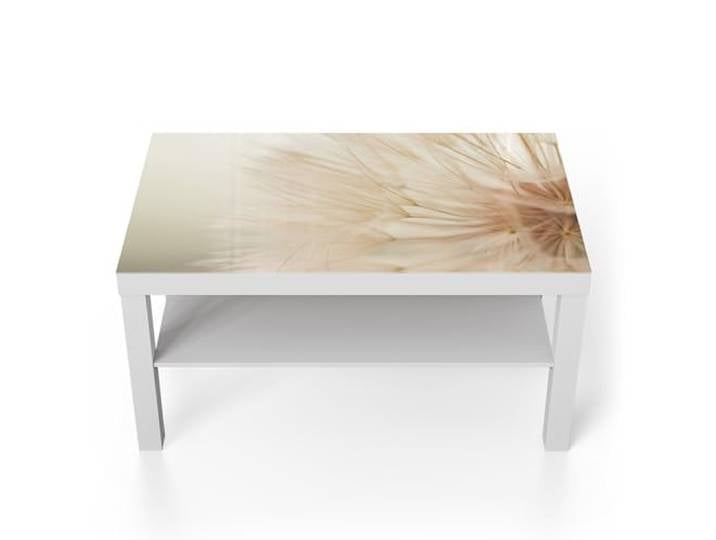 DEQORI Glastisch weiß groß 90x50 cm Motiv Zarte Natur ausgefallener Beistelltisch aus Glas Hochglanz Couchtisch fürs Wohnzimmer moderner Couch Tisch mit Design
