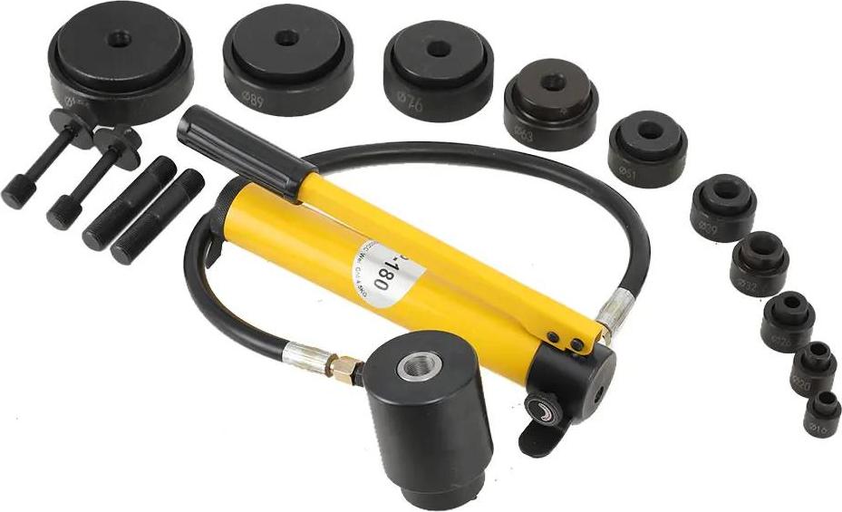 Hydraulischer Blechlocher - YYQ-WWHTJ-012 - 16-101 mm Lochgröße - 15 t Presskraft - Für Edelstahl-Dünnblech - Legierter Stahl - Set