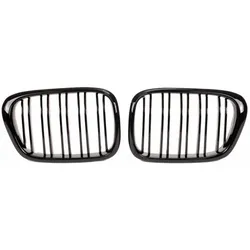 Grill Kühlergrill Doppelsteg passend für BMW 5er E39 passend Schwarz Hochglanz + M M5
