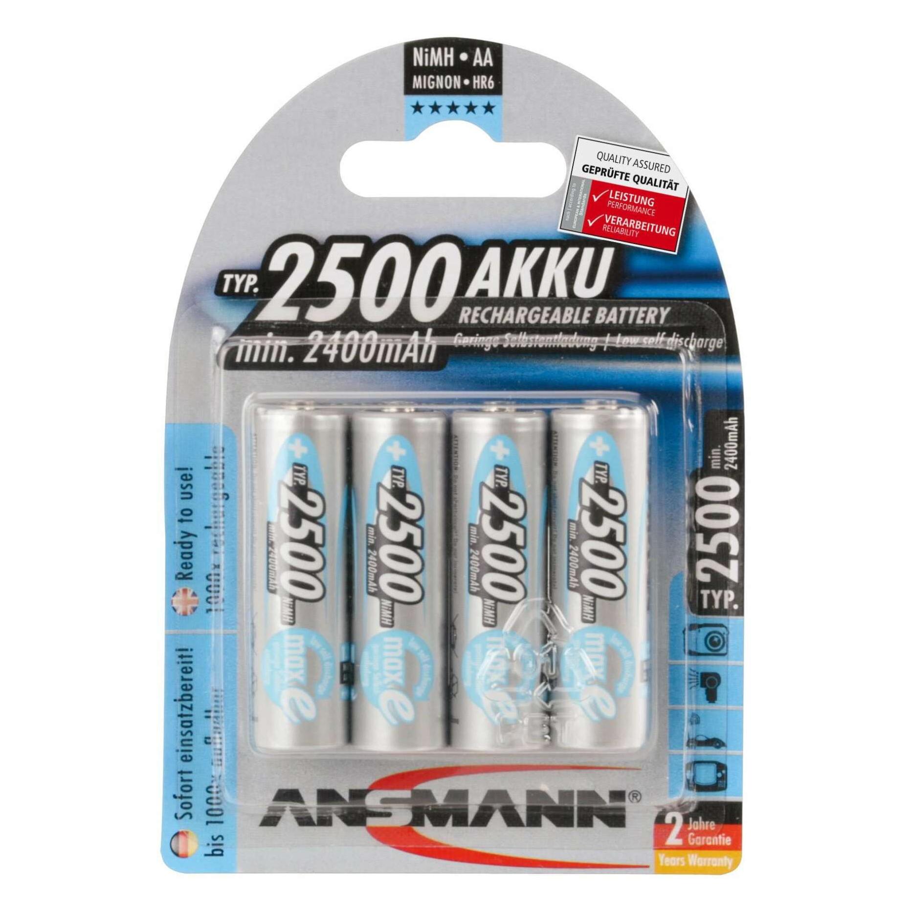 Ansmann AA (4 Stk., AA, 2500 mAh) (5.0354.42)