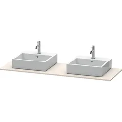 Duravit XSquare Konsole XS063HB9191 160x55cm, mit zwei Ausschnitten, Taupe
