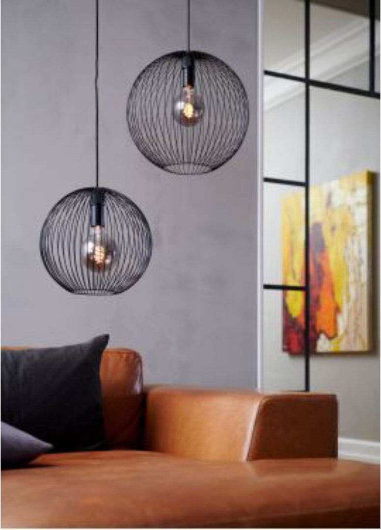 Nordlux 1 - Light Black Sphere Pendant Black 43cm H x 45cm W x 45cm D