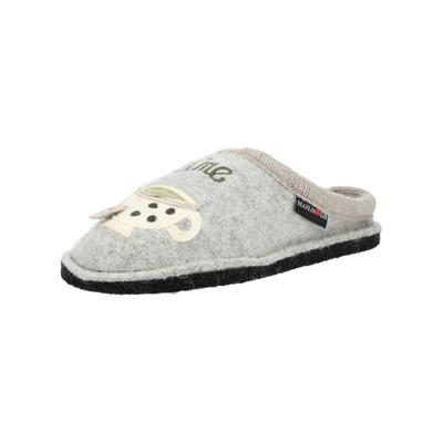 Hausschuh HAFLINGER "Haflinger Hausschuhe Wolle", Damen, Gr. 43, stein, Textil, Schuhe Hausschuh