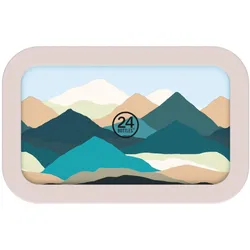 24 Bottles Lunchbox Mountains, Lunchbox, Blau, Beige, Mehrfarbig