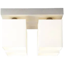 BRILLIANT Lampe Monty Deckenleuchte 4flg beton/weiß   4x A60, E27, 40W, geeignet für Normallampen (nicht enthalten)