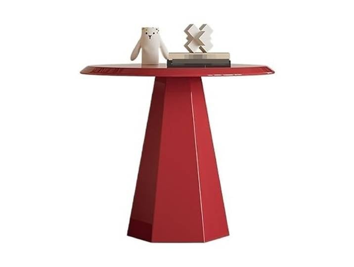 YCCHAH Sofatisch Nordic Wohnzimmer Kreative Sofa Seite Tisch Einfache Rot Kleine Runde Moderne Kaffee Wohnzimmer-Beistelltisch
