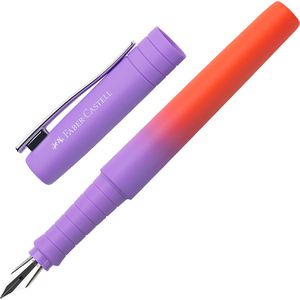 Faber-Castell Füller Poly Pen Punchy Melon, Feder M, Links- & Rechtshänder, Kunststoff, lila/orange