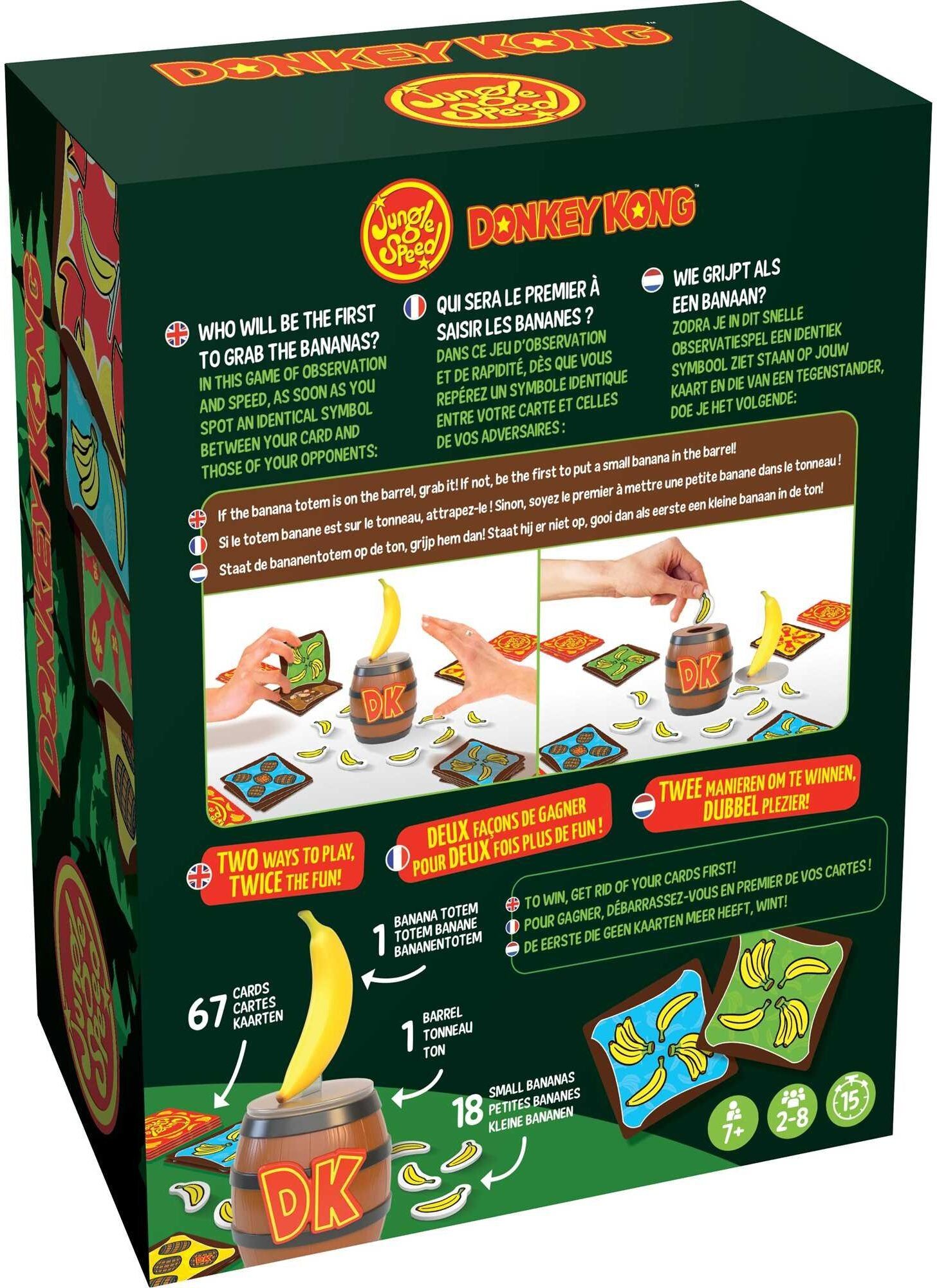 Jungle Speed Donkey Kong Eco Pack by Zygomatic - Family Observation Game for 4+ Players