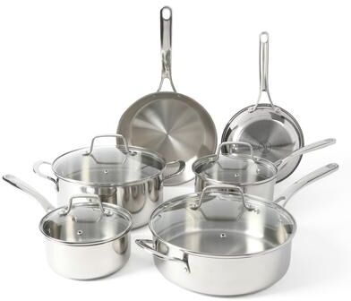 Martha Stewart Castelle 10 Piece Stainless Steel Cookware Set