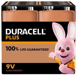 Duracell Plus 9V MN1604/6LR61 ML BP4 Block Batterien Blister 4