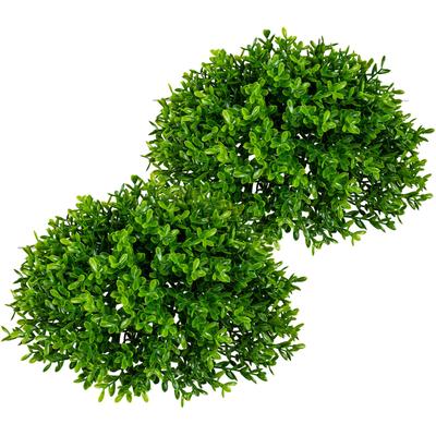 Kunstpflanze CREATIV GREEN "Teeblatt-Halbkugel", grün, H:12cm Ø:28cm, Kunststoff, Kunstpflanzen, Kunstpflanze