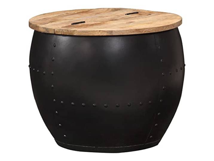 vidaXL Couchtisch Rund 53×43 cm Massivholz Mango
